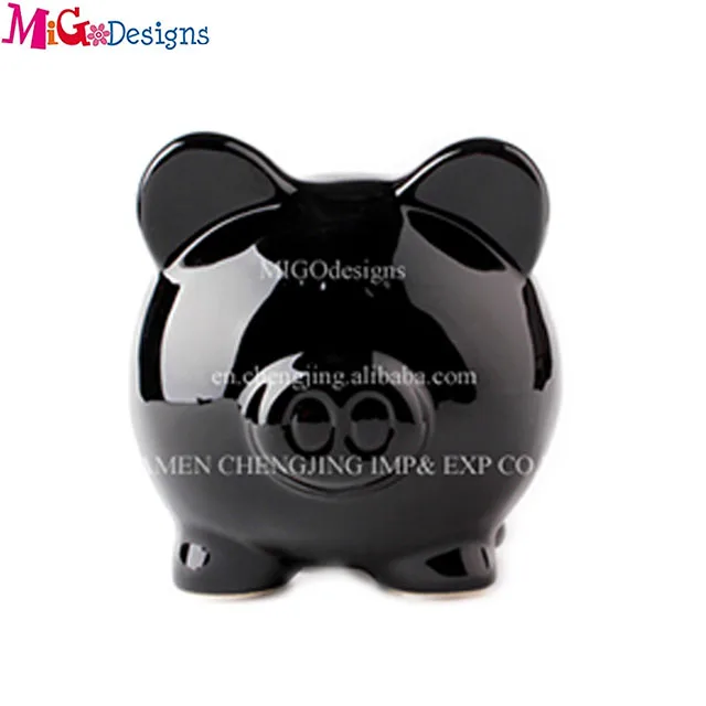 Ceramic itazura Pig egg  dinosaur piggy bank with coin counter