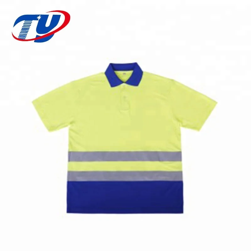 Желтая рубашка с коротким рукавом hi vis