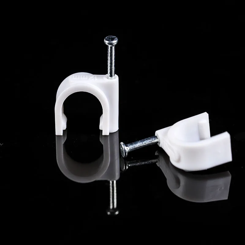 PP PE flat and round nail cable clips with high quality