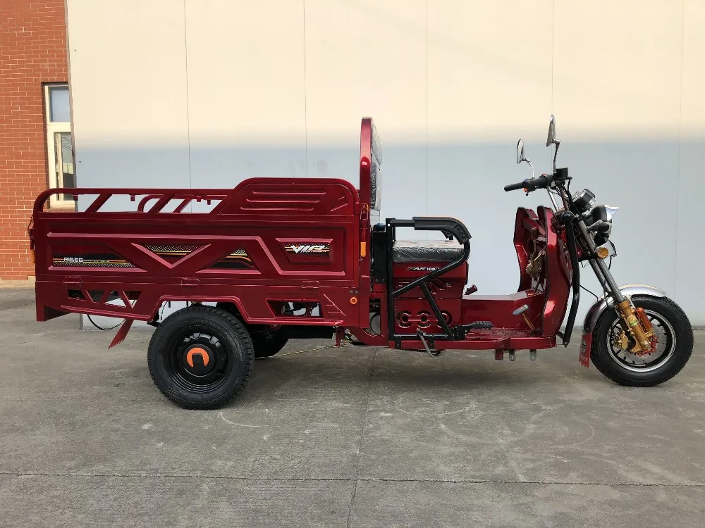 China Manufacturer 125cc Gasoline Cargo Tricycle Cheap High Quality Three Wheels Moped Bike