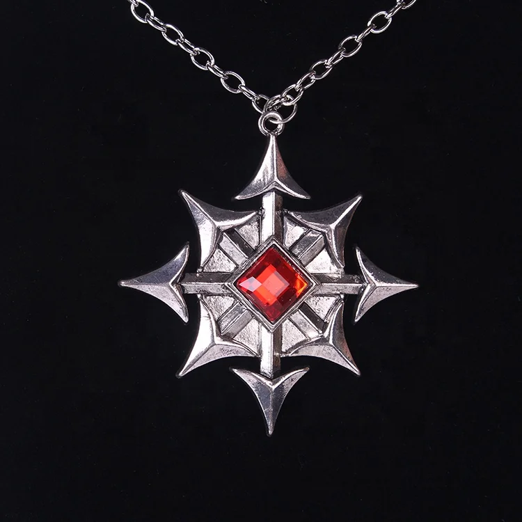 Christmas Ornaments Jewelry Ruby Necklace Star Alloy Design Fashionable Jewelry Pendant Necklace