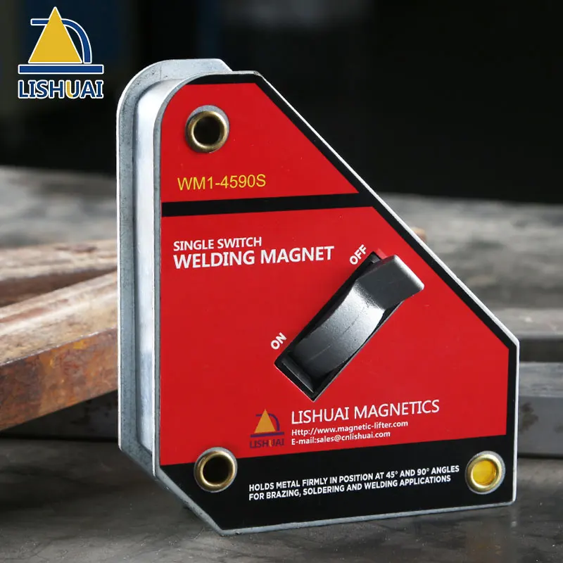 LISHUAI Strong On/Off Adust-O Magnet Square/45 90 degree Neodymium Welding Magnet Holder WM1