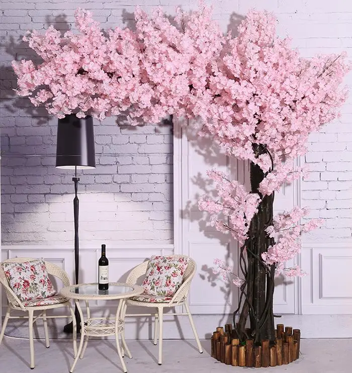 Large simulated silk cherry blossom tree artificial cherry blossom for sale