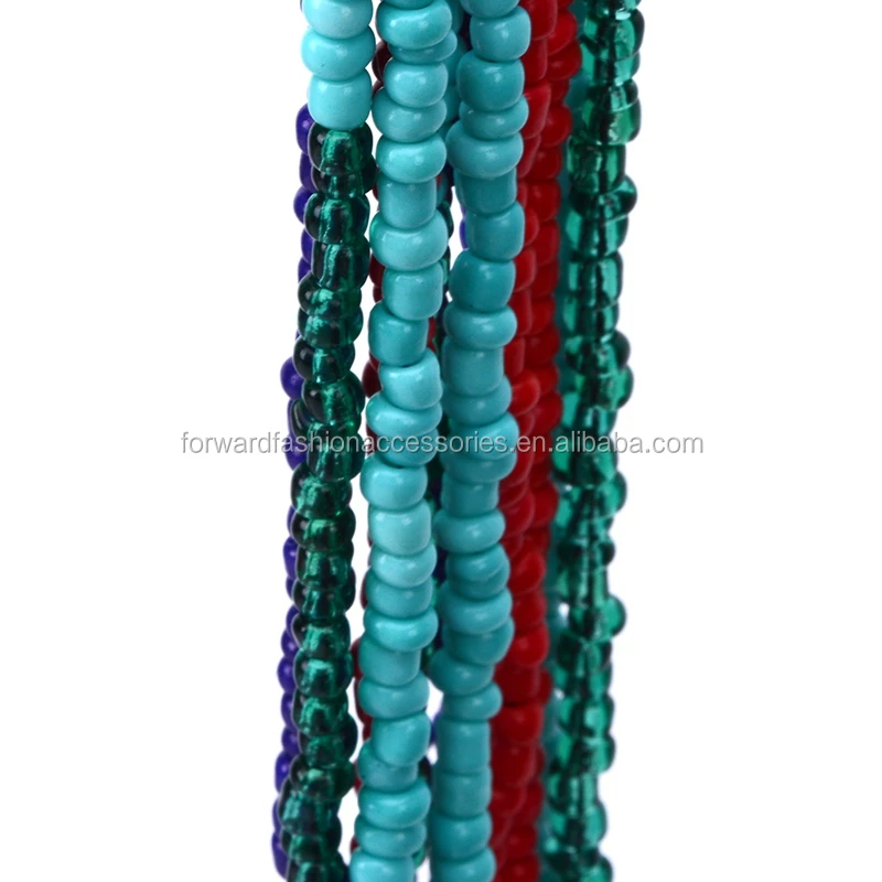 2017 new design Bohemian beads long tassel necklace costume jewelry