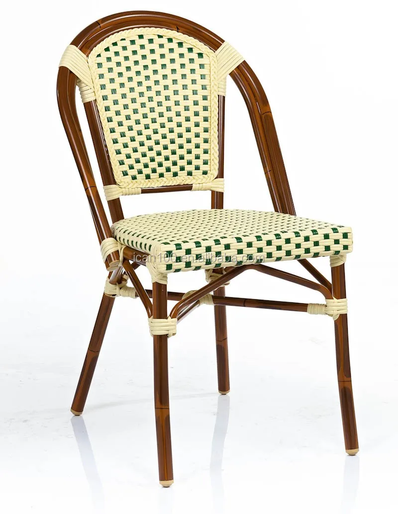 Provincial Style Retro Rattan Wicker French Cafe Dining Chair Restaurant chaises cafe chair furniture restaurant sillas