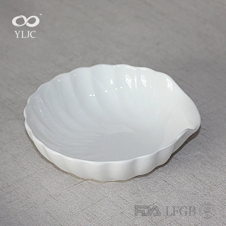 Пользовательские весь дом кухня керамика приправа мини небольшой в виде ракушки форма соевого соуса блюда для ресторана