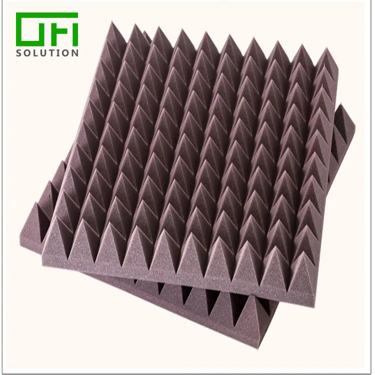 Studio Pyramid Shapes Silicone Surfactant Polyurethane Material Sponge Acoustic Foam Panel