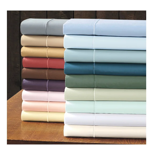 Высококачественная гостиничная льняная перкаль белые 100% хлопковые простыни Простыня сатиновая двойная