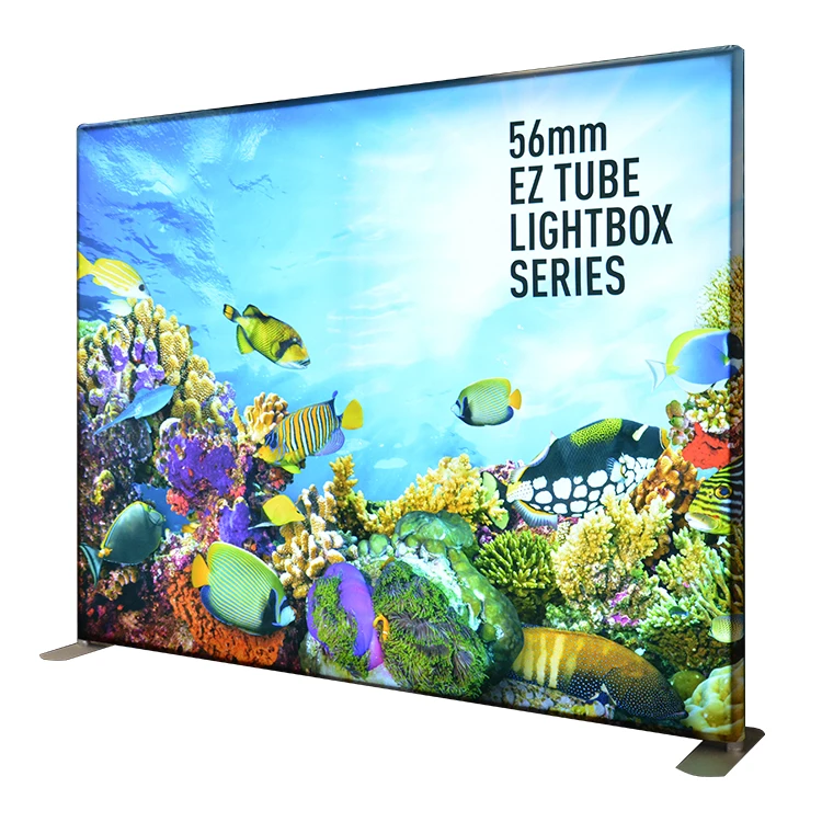 hot sale 56mm EZ tube poster exhibit arm frameless fabric lightbox