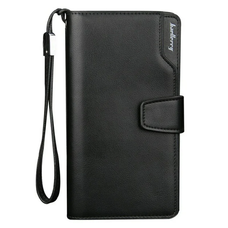 Baellerry PU leather long section zipper cell phone wallet for men,male clutch wallets with handle strap