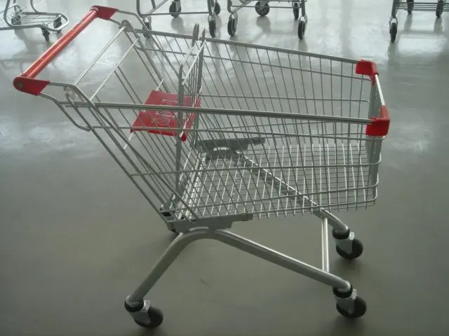 
Europe style shopping trolley/cart in supermarket /store/grocery 