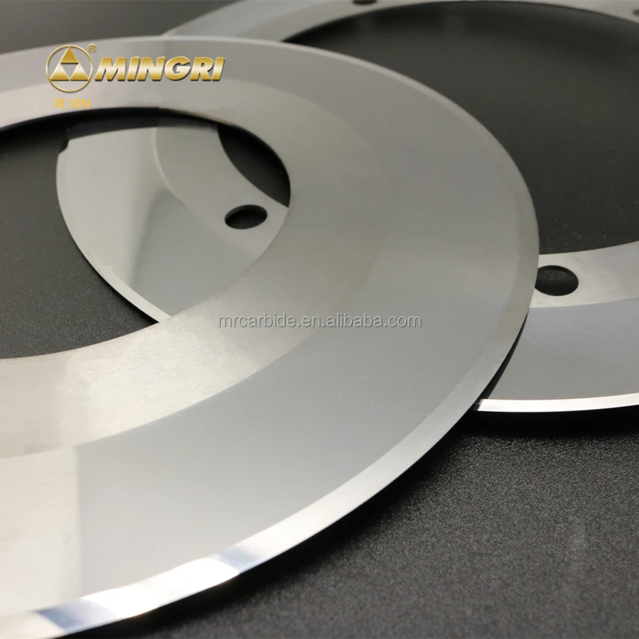 Corrugated circular tungsten carbide slitter knife cardboard cutting blades