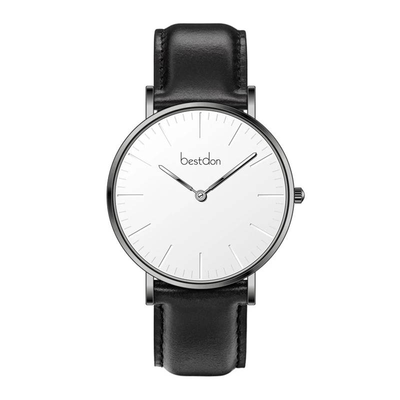 Minimalist womens 3ATM water resistant japanese movement genuine leather wrist watch