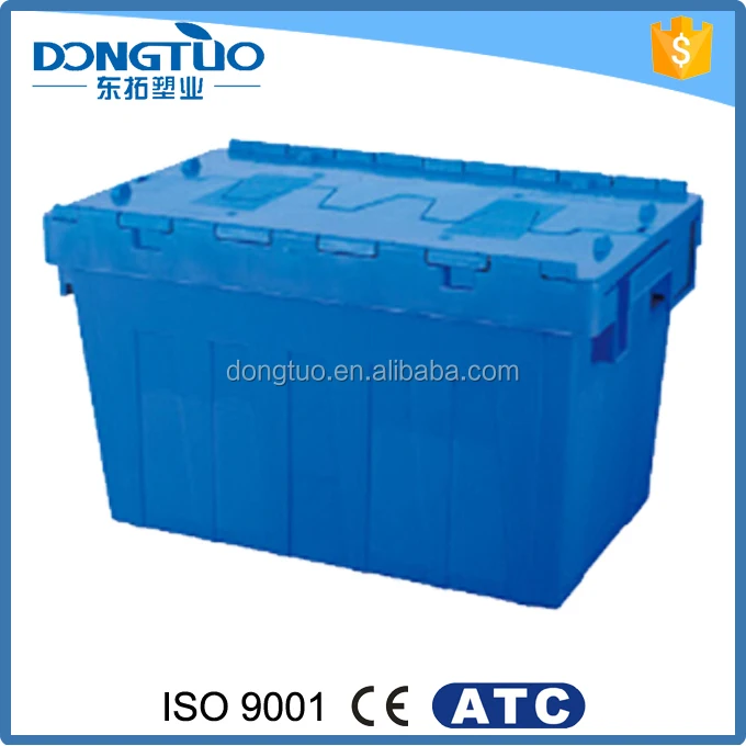 Nestable Storage Containers Plastic Fruit tote Food Transport box with lid for lock