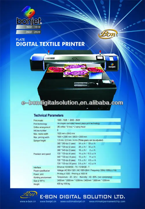 Mutoh1618 digital textile printer machine direct to fabric!