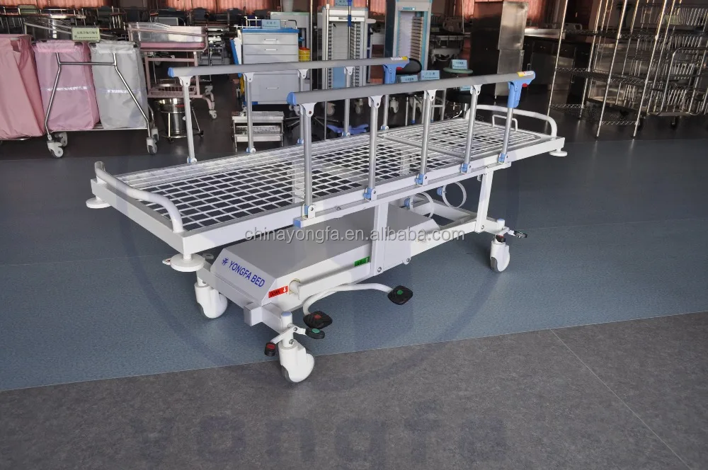 YFTC-Y2D Powder Coated Steel Hydraulic Patient Trolley