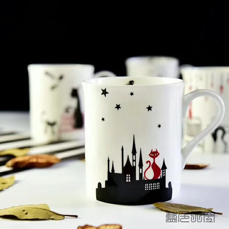 2018 manufacture new design style ceramic fine bone china white mug for sublimation
