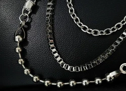 Dreamtop DTF330 dancer hip hop cool girls waist chain silver metal chain for pants for teenagers