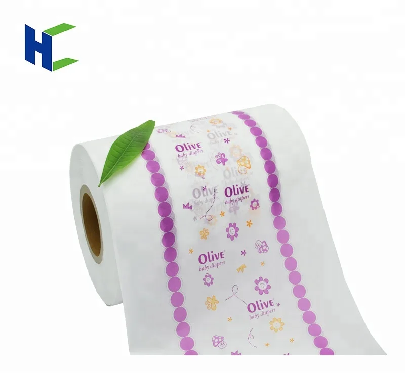 Cheap price baby diapers raw material plastic film diaper printing breathable pe film