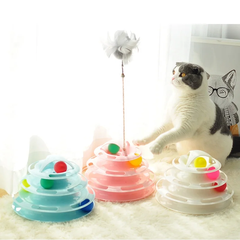 Cat track roller cat toy ball tower of tracks cat toy