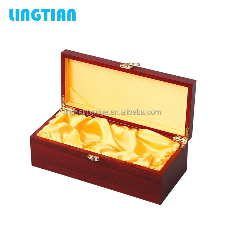 LINGTIAN Factory Wholesale Single Bottle MDF Wooden Wine Boxes With Sliding Lid