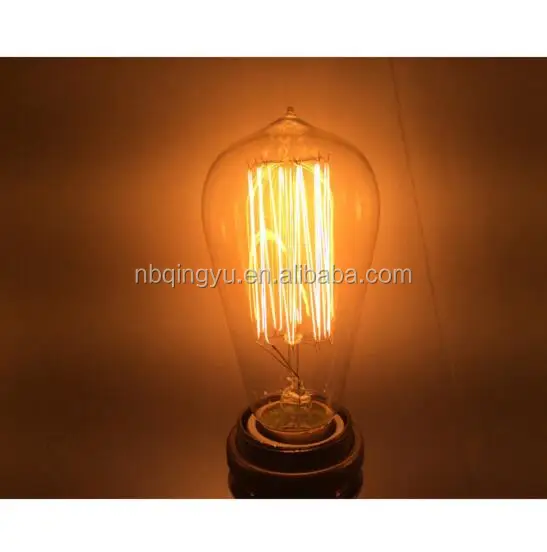 Vintage incandescent bulb  220V E27 edison bulb ST58 for coffee shop decoration