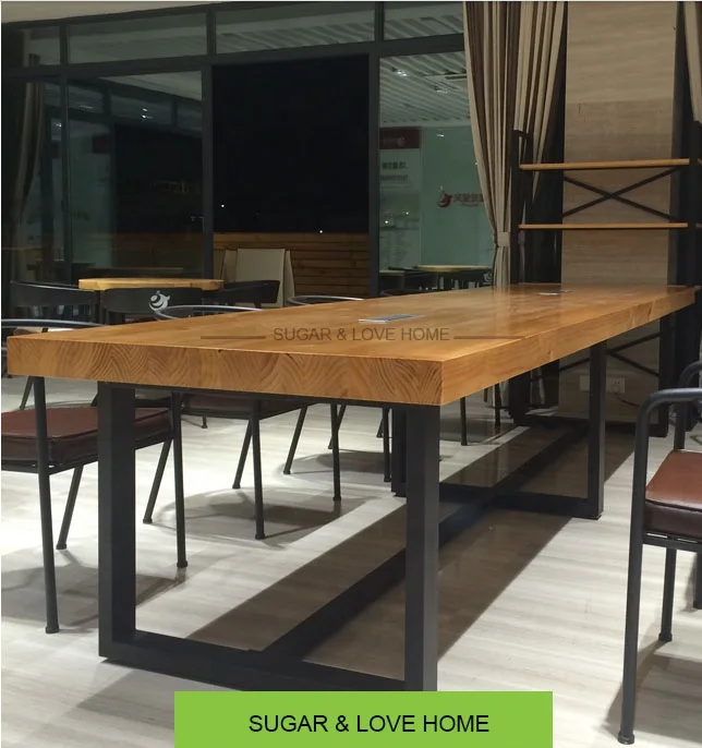 Industrial Loft Style Office Furniture ,office Table,office Desk With Pipe Legs Size 200*100cm Height 75 Cm Moq 1 Set