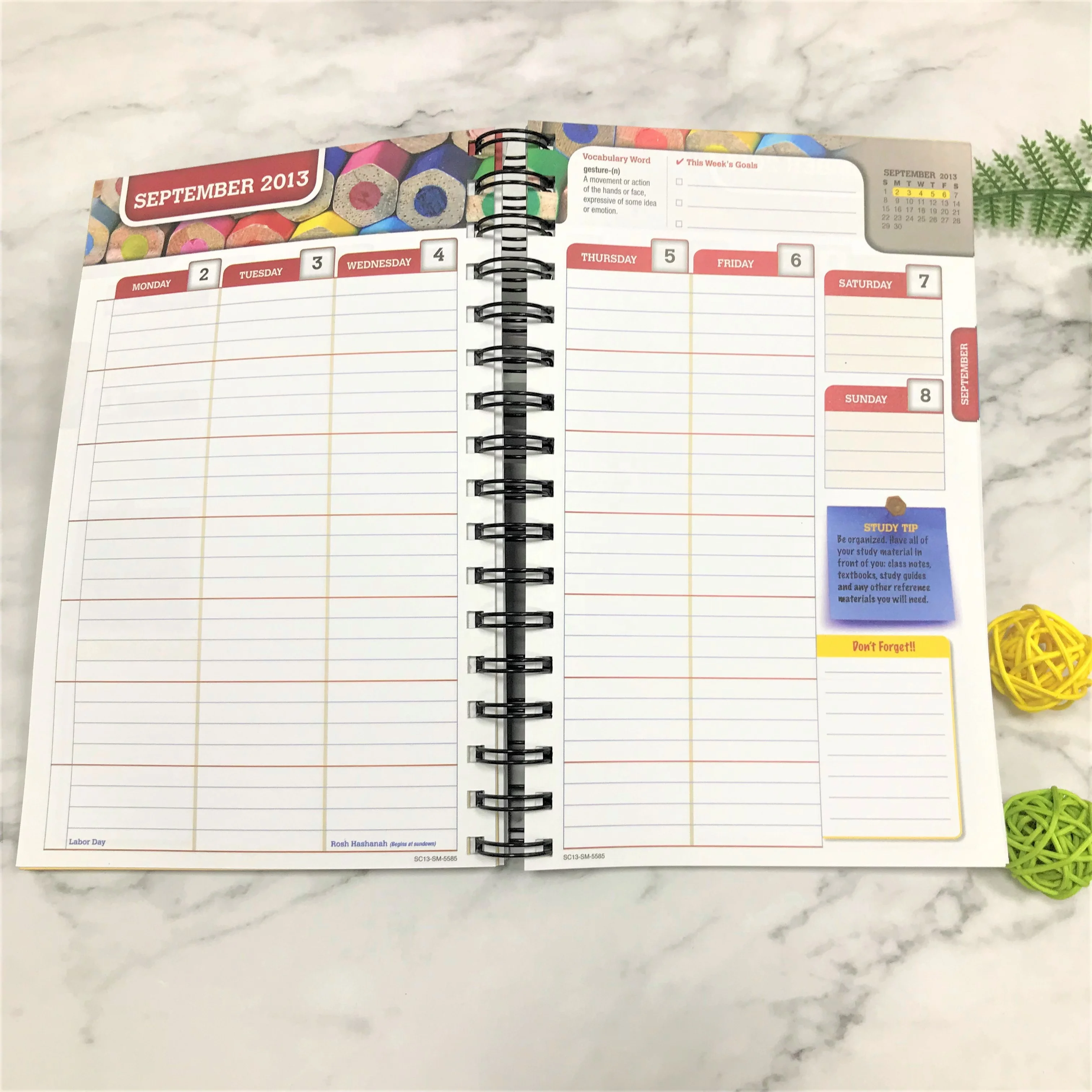 Students Parent Calendar Spiral School Course Agenda Appointment Book Planner Organiser Schedule Maker Filler Notebook Handbook