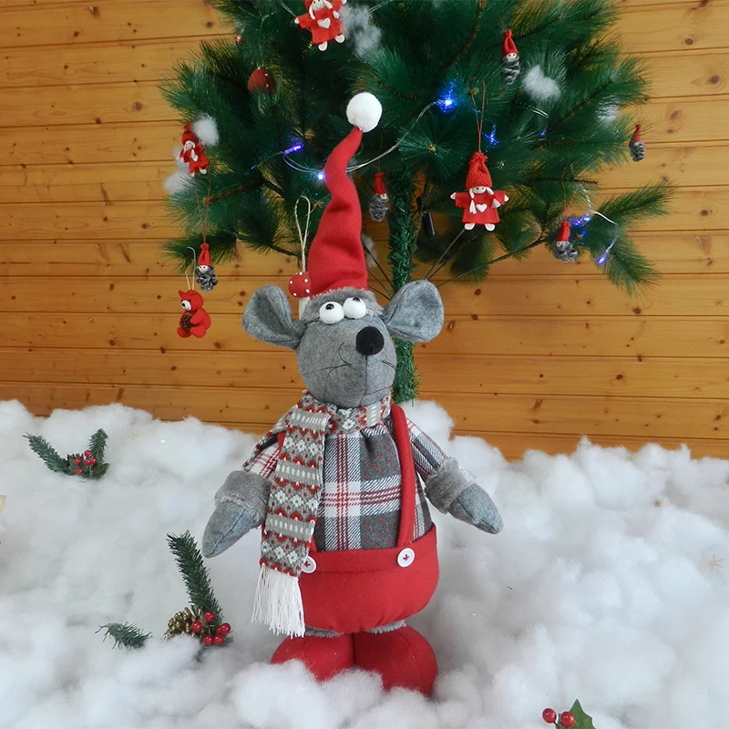 
hot sale rat designed felt christmas ornament christmas elf doll for children 