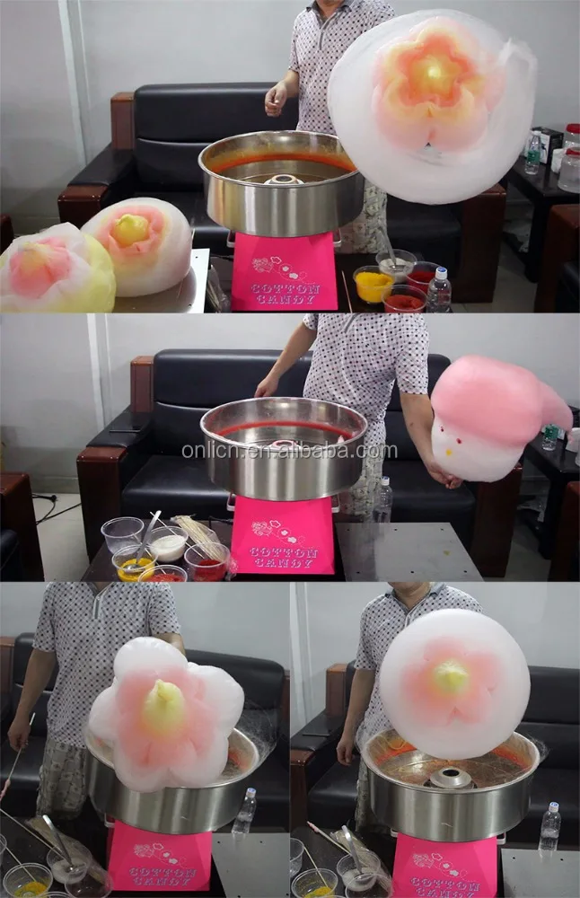 
New model Stainless steel flower Cotton Candy Floss Machine automatic CE certificate 