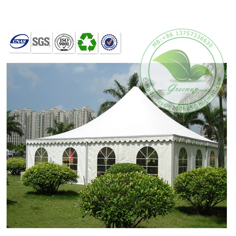 
High Frequency Welding 850g White Vinyl Coated Tarpaulin Pagoda Party Tent 