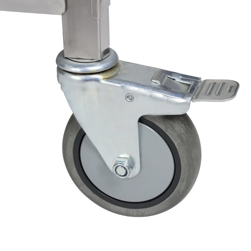 Stainless Steel 3 layer dinner serving trolley cart