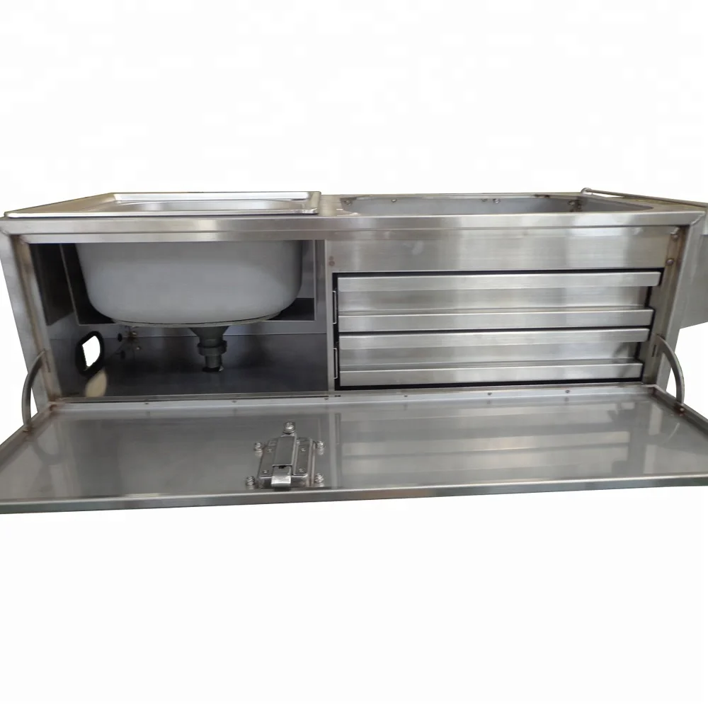 New Design Small Stainless Steel Slide Out  Mobile Camping Trailer Caravan  Tailgate Kitchen for sale