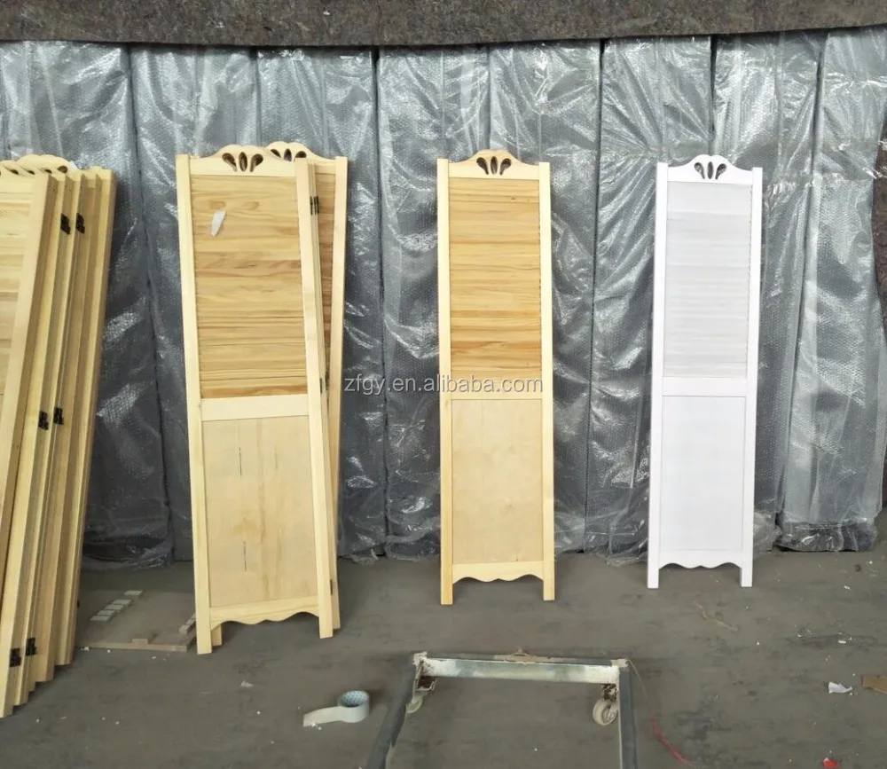 Chinese wood folding screen room divider