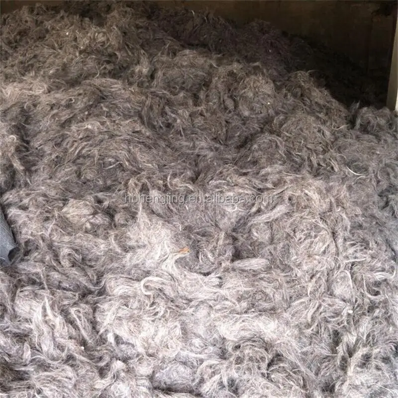 Scoured North China clipped white /grey goat hair