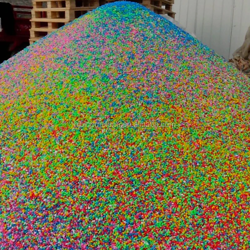 
multiple color dye pea shaped Gravels 