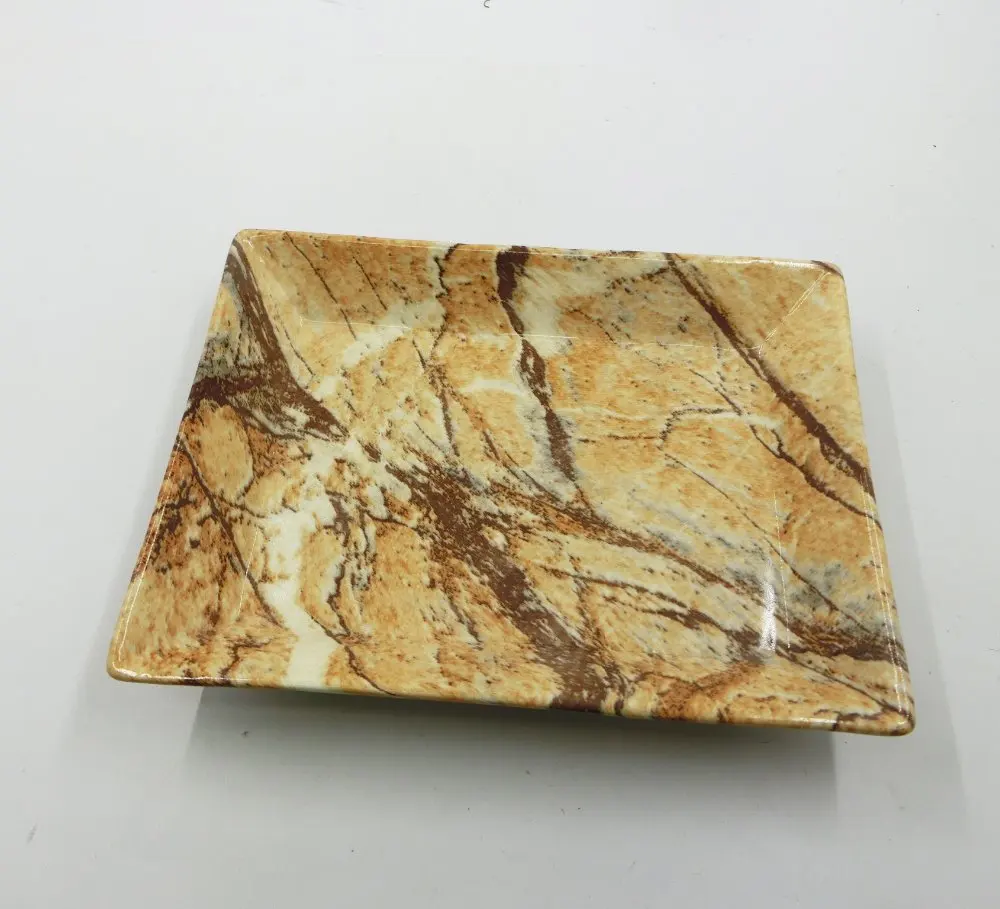 Wholesale square Ceramic Marble Jewelry Dish Trinket Tray