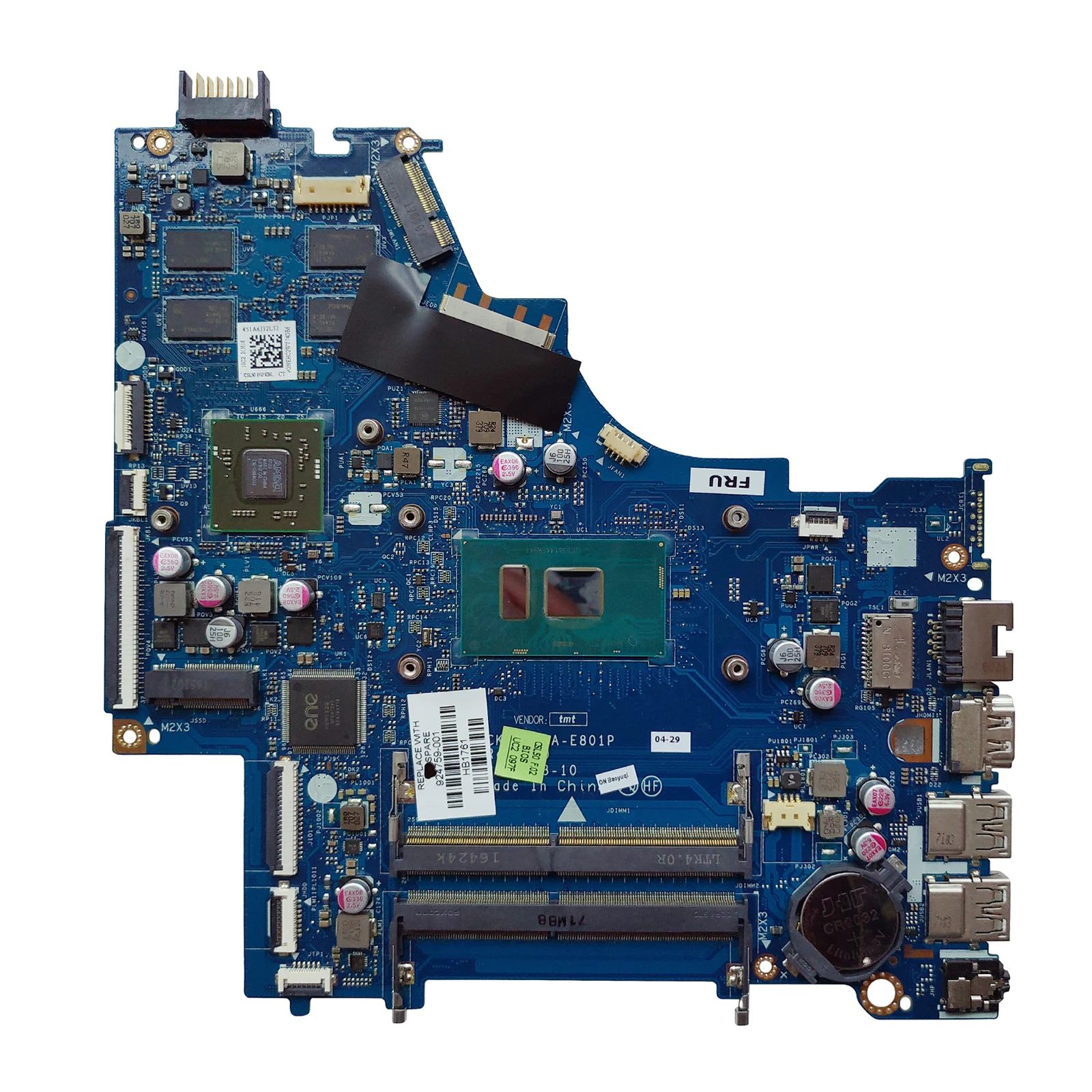 924759-001 928642-001 FOR HP 15-BS motherboard DSC 530 4GB i7-7500U LA-E801P