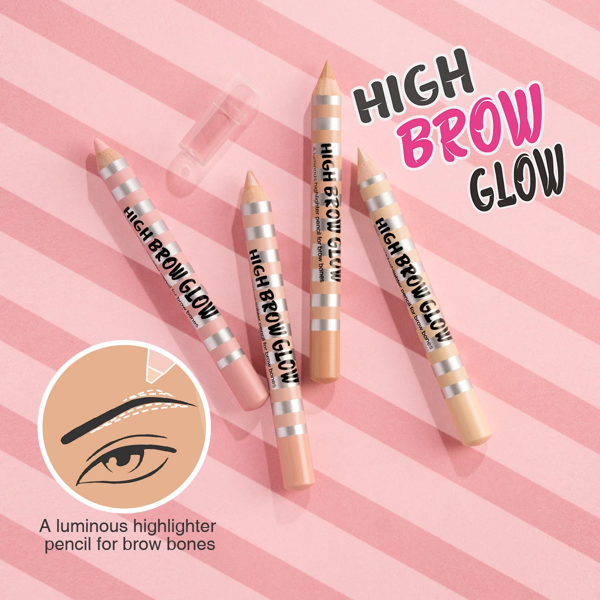 Menow P134 Cosmetic Makeup Perfect Shape Eyebrow Enhancer Highlighter Pencil