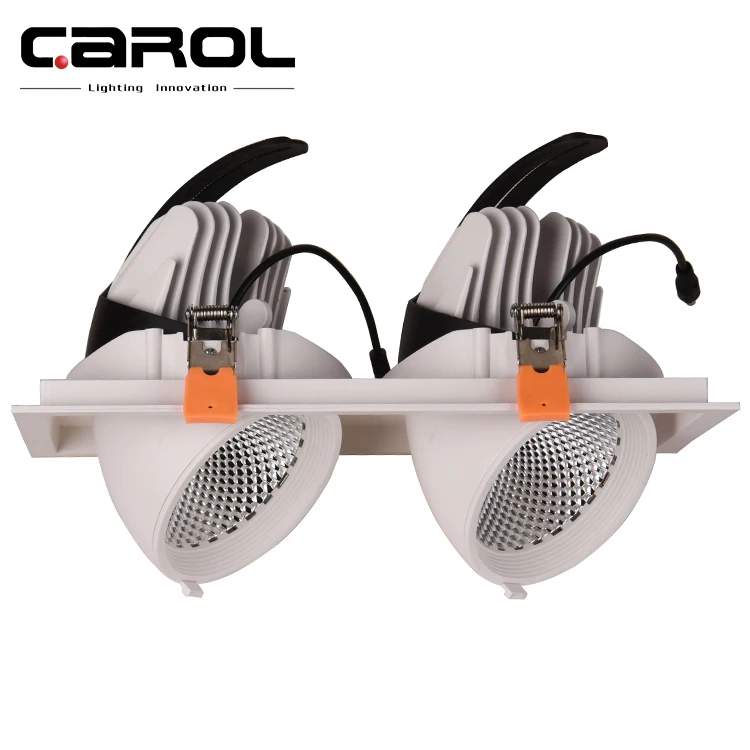 square ceiling recessed tunable cool white 30W 35W 38W adjustable aluminum led downlight recessed gimbal dimmable down light 220