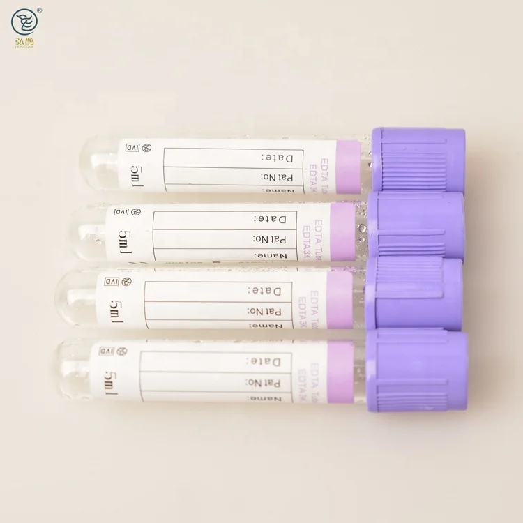 Vacuum blood collection EDTAK3 tube with purple hat
