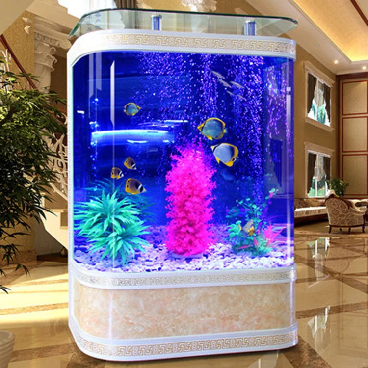 New product elegant curved screen fish aquarium tanks with filter