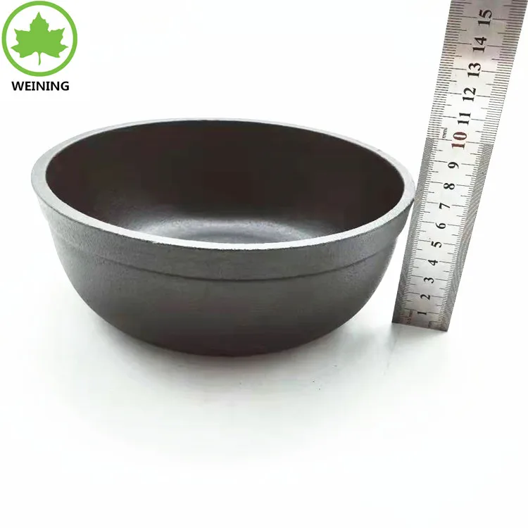 Round Cast Iron Bowl with Wooden Base