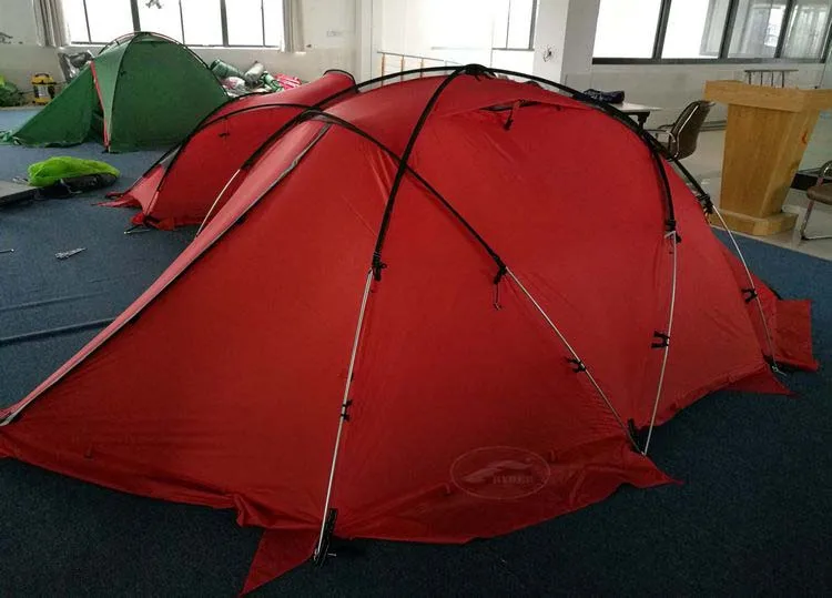 OEM Personalized Camping Windproof Two Person Four Season Geodesic Tent with Snow Flap for High Altitude Expedition Adventure