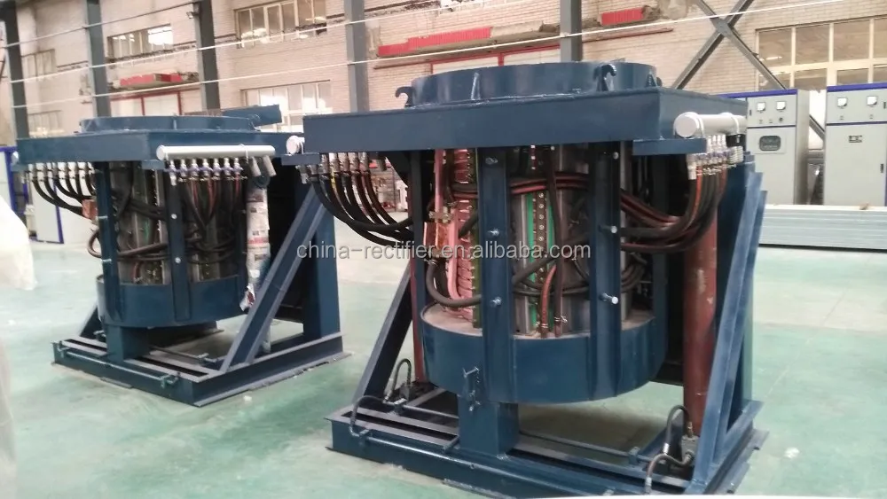 100-1000kw coreless MF induction melting furnace