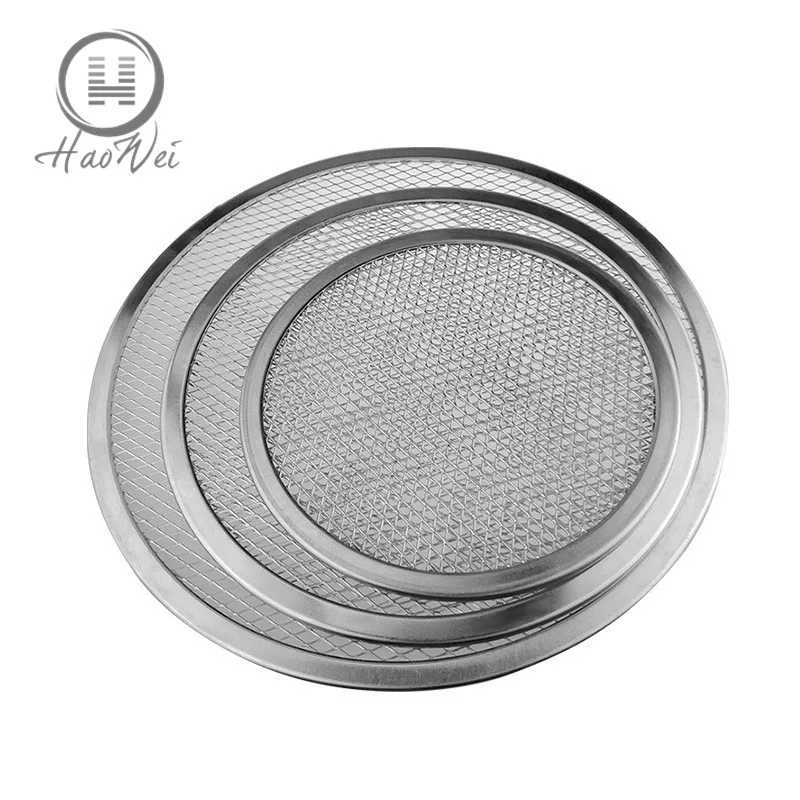 
Multisize thickening Mesh aluminum baking pan pizza baking tray for pizza 