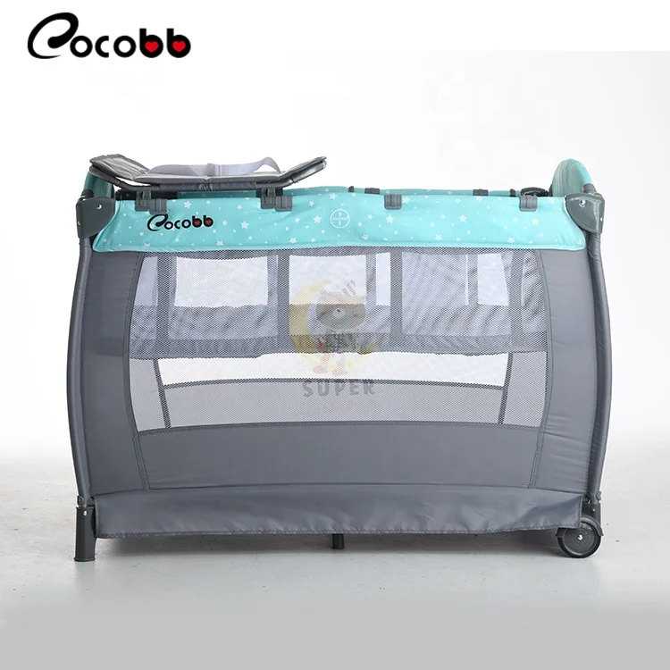 
CO-P810G 110cm Kid play yard playpen With second layer 