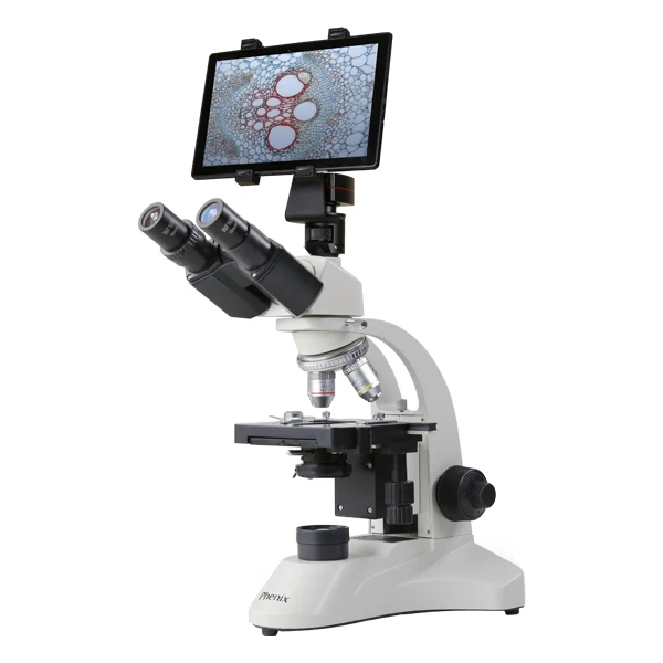 biological digital trinocular microscope price with lcd and 5mp digital camera