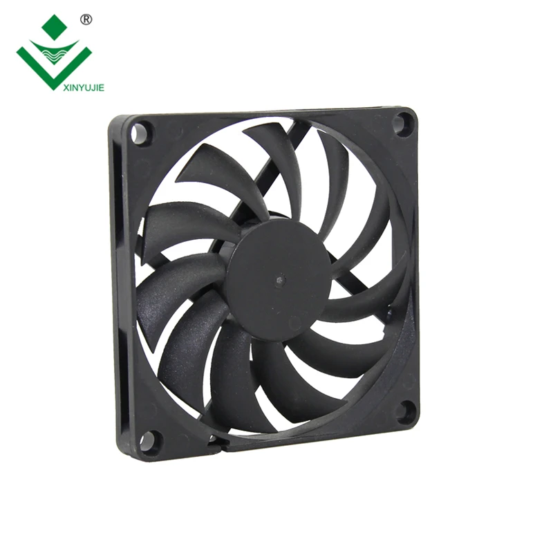 Thin RoHS 80mm 24 Volt Exhaust Fan 12 Volt Cooling Fan 80x80x10 3800RPM 8010