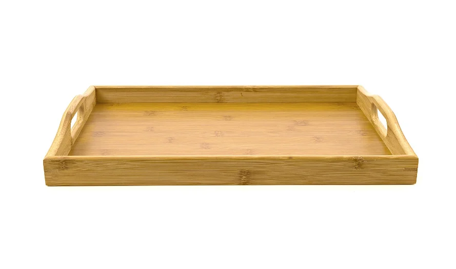 Caoxian Hi Home Bamboo Serving Tray With Handles Nice